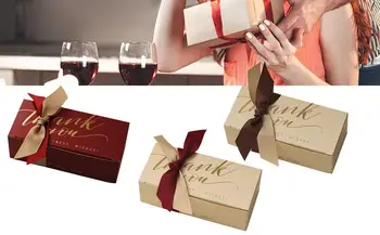 10 шт. Коробок для свадебных подарков, легко складываемая изысканная коробка для упаковки конфет, экономящая место И экономичная коробка для подарков для вечеринок