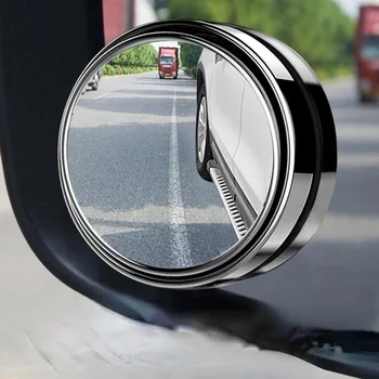 2шт Зеркало заднего вида маленькое круглое зеркало вспомогательное автомобильное отражающее зеркало задняя передняя шина автомобильное зеркало слепая зона