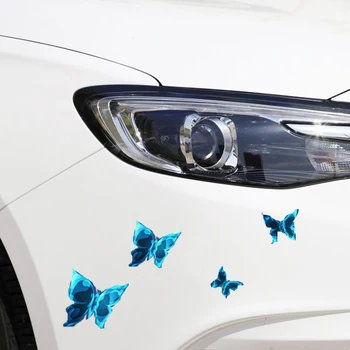 3D Креативные светящиеся наклейки с бабочками для автомобиля, украшения дома, наклейки на стены, светящиеся наклейки, наклейки для украшения автомобиля, мотоцикла