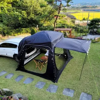 6 Портативный Открытый 210D Оксфорд PU2000mm Автоматический быстрооткрывающийся тент задней двери автомобиля Теневая палатка внедорожника задняя палатка автомобиля для кемпинга