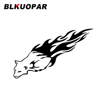Автомобильные наклейки BLKUOPAR Flaming Tail Tiger, виниловая наклейка на квадроцикл, индивидуальность, окклюзия, царапины, солнцезащитный крем, графика на лобовом стекле, товары для автомобилей