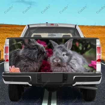автомобильные наклейки с изображением кролика и животных модификация заднего хвоста грузовика подходит для перевозки грузов аксессуары для упаковки автомобильные наклейки отличительные знаки