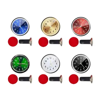 Автомобильные часы, светящиеся маленькие карманные круглые цифровые часы, автоматическое украшение для приборной панели автомобиля, вентиляционного отверстия кондиционера, лодки, дома, автомобилей