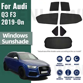 Для Audi Q3 F3 2019-2023 2024 Автомобильный Солнцезащитный Козырек Козырек Переднего Лобового Стекла Задняя Детская Рамка Занавеска Заднего Бокового Окна Солнцезащитный Козырек