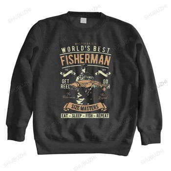 Лучший в мире рыбак, Eat Sleep Fish, повторные свитшоты, винтажная толстовка с капюшоном для рыбалки, мужские хлопковые толстовки, дизайнерские толстовки