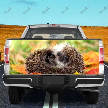 наклейка с изображением животного-ежика на автомобиль сзади, модификация внешнего вида сзади автомобиля, подходит для наклейки на автомобиль