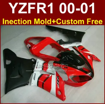 Настройка кузова EXUP для YAMAHA fairings YZFR1 2000 2001 yzf 1000 YZF R1 00 01 ABS пластик красные, черные детали кузова + 7 подарков