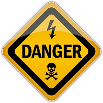 Предупреждающий знак опасности, наклейка на бампер, Виниловая художественная наклейка для окна автомобиля, фургона, велосипеда, наклейки для ноутбуков для автомобилей, мотоциклов, ноутбуков,