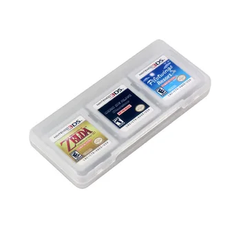 Прозрачный Футляр Для Хранения Игровых Карт 6 в 1, Коробка для Картриджей для Nintendo 3DS XL LL NDS DSi