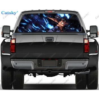 Синие наклейки на заднее стекло Exorcist для грузовика, Наклейка на окно пикапа, Графическая Виниловая наклейка на грузовик с рисунком оттенка заднего стекла
