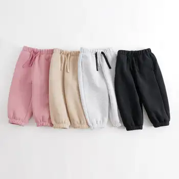 Спортивные штаны свободного кроя для мальчиков и девочек MARC & JANIE, детские штаны с завязками для Winte 232038